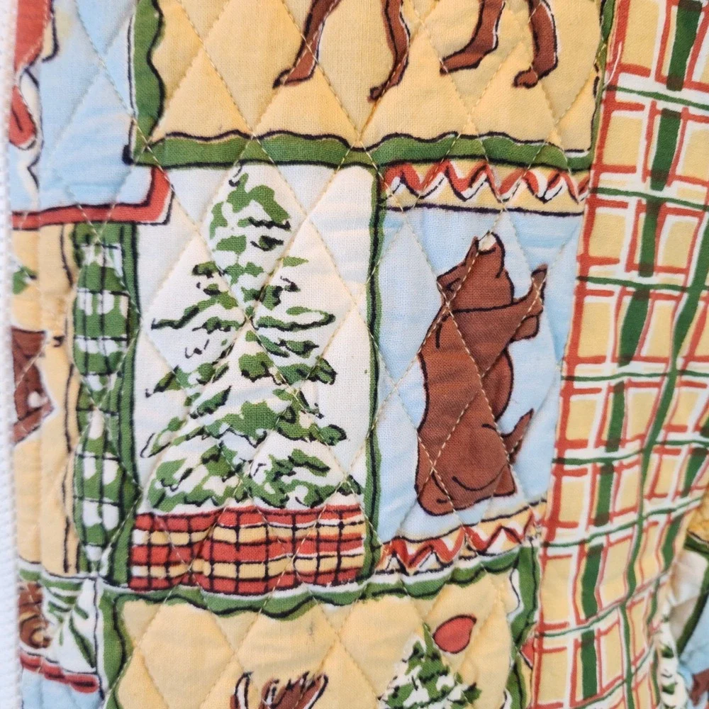 Vintage 23×52 Quilted Garment Bag With Rustic‎ Moose/Bear Pattern New With Tags